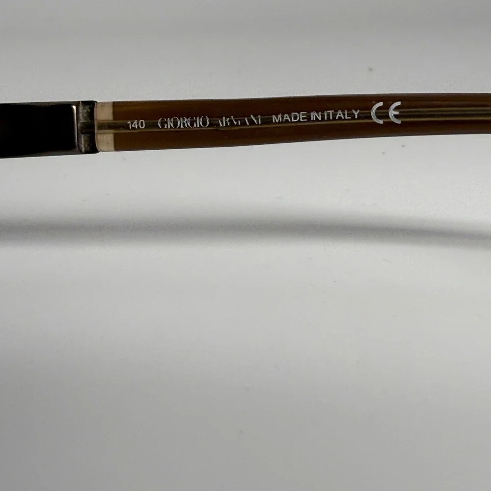Giorgio Armani GA 513 NKE Brown Rectangle‎ Eyeglasses Frames 140 Made in Italy